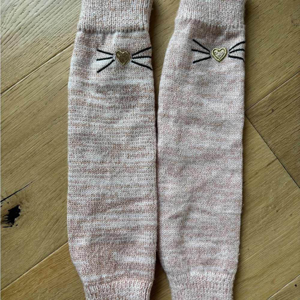 Cute Pink Cat Leg Warmers